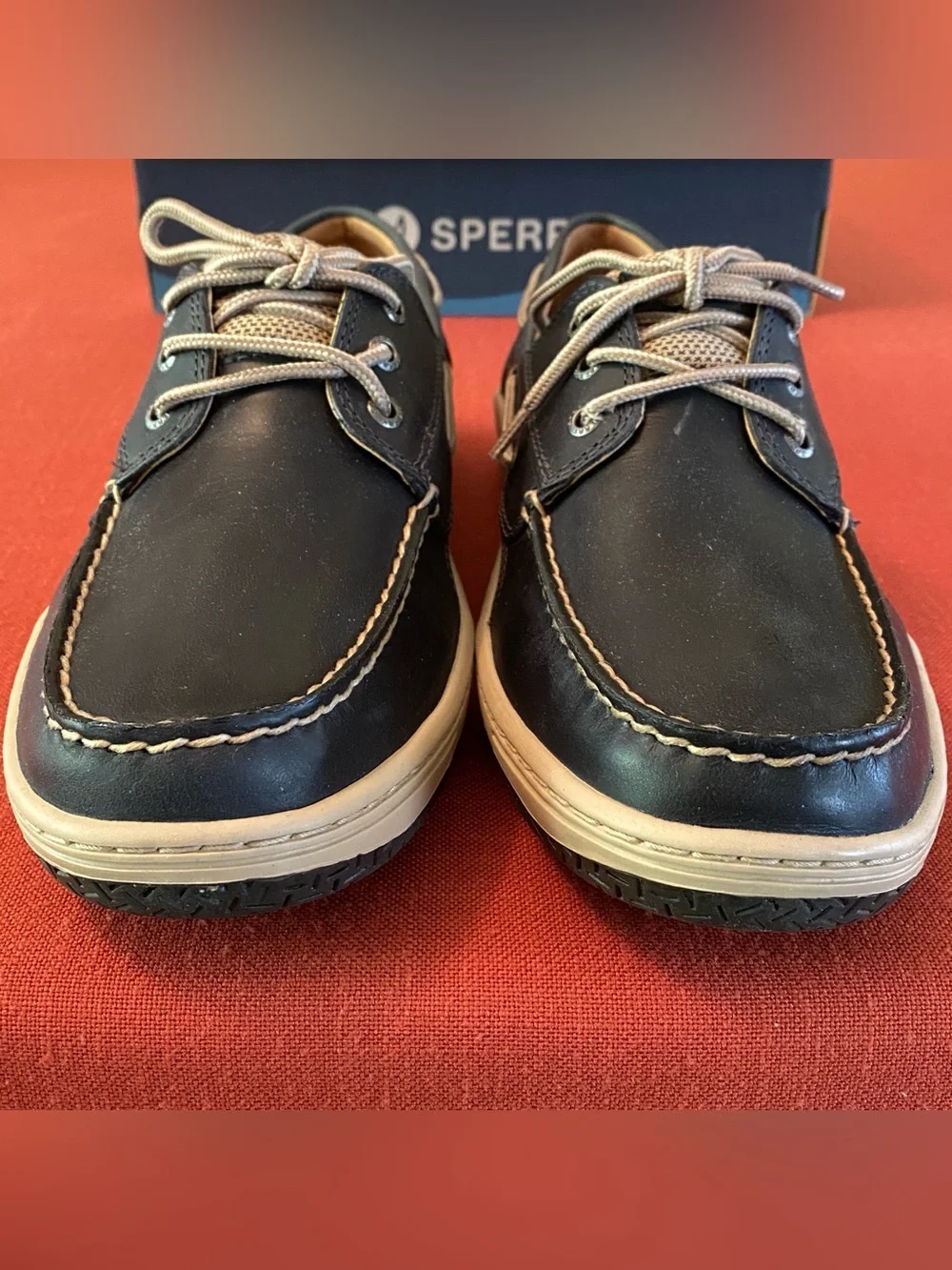 Sperry Billfish 3-Eye Pull-up Boat Shoes Navy Men’s Size US 12M